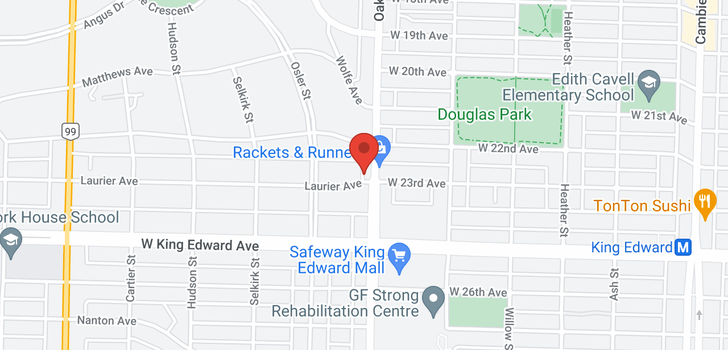 map of 203 1009 LAURIER AVENUE